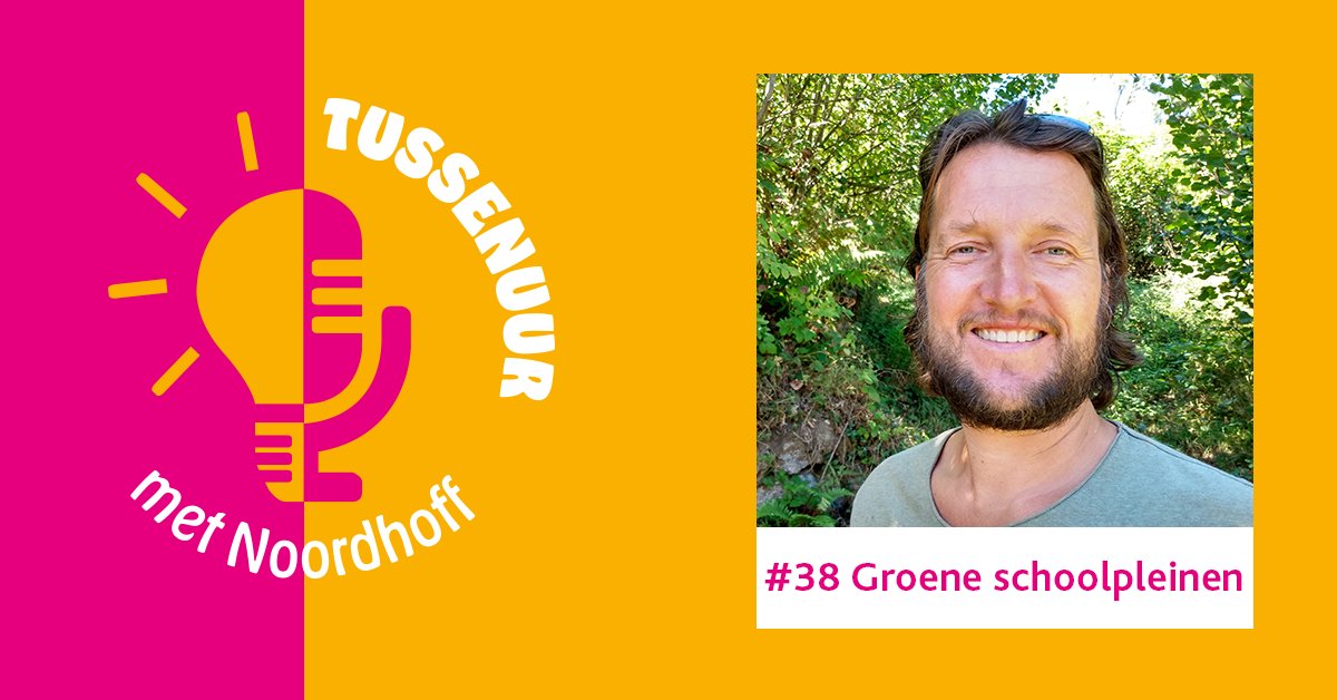 #podcast In de nieuwste aflevering van Tussenuur met Noordhoff vertelt Vincent van der Veen, impactmanager Kind &amp; Natuur bij IVN over de impact en mogelijkheden van groene pleinen. Ook deelt hij tips om jouw schoolplein te vergroenen. 

🎧 Luister hier: tinyurl.com/yc2nsbej