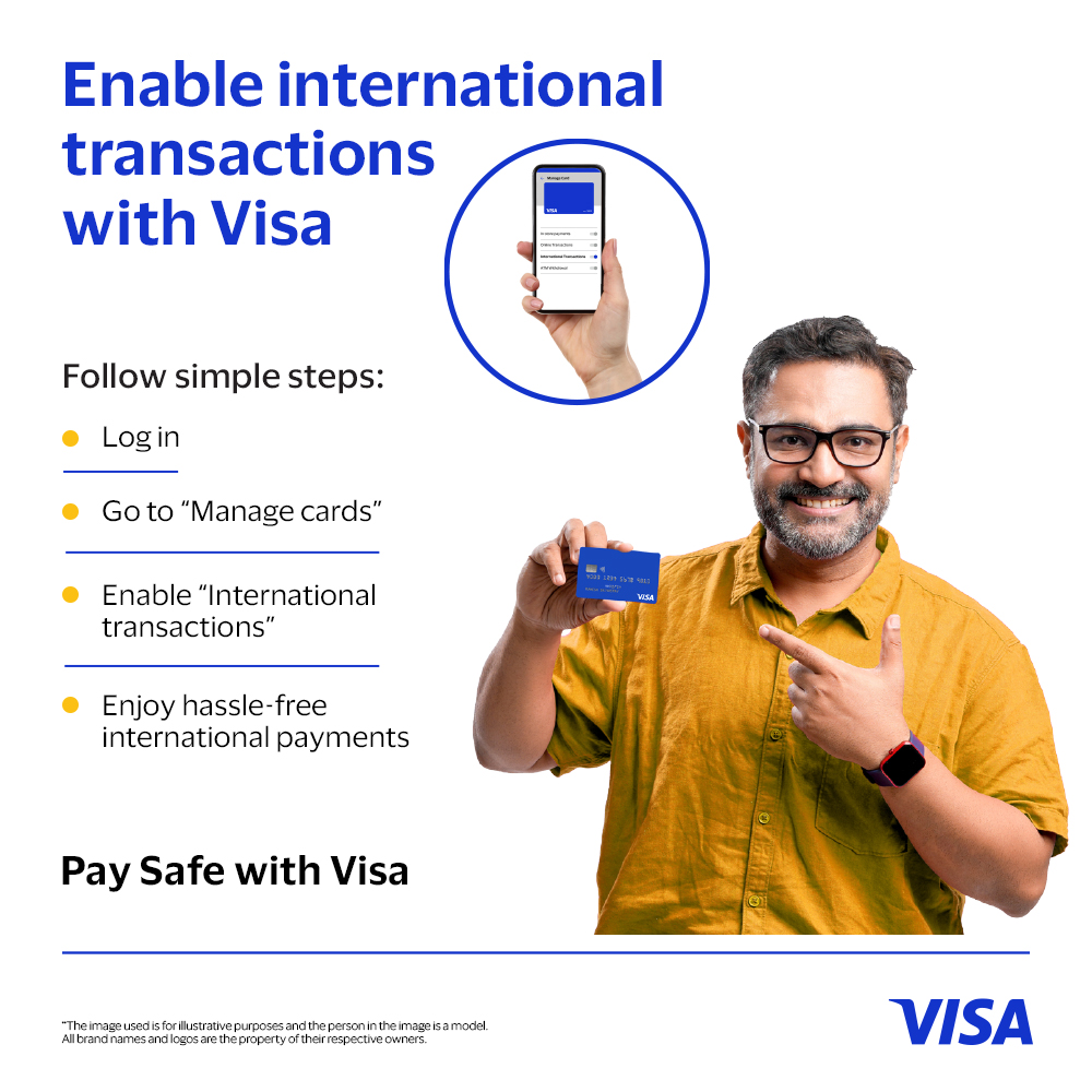 Visa_IND's tweet photo. Unlock a world of possibilities with your Visa card! Now, enjoy the freedom of seamless international transactions wherever you go.
Pay #SafeWithVisa #SafeRehneKaSmartTareeka
Explore exclusive offers on your travel: https://t.co/cJdQ4jjjvx
#PayWithVisa #Visa https://t.co/w8zlskL0d5