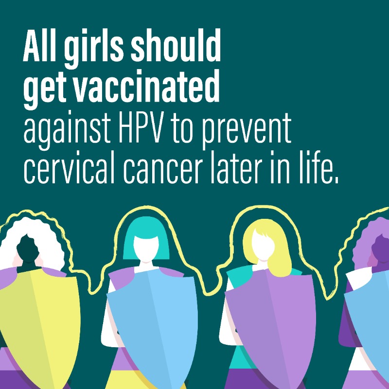 WHO's tweet photo. It's #CervicalCancer Awareness Month!

More than 95% of cervical #cancer is due to the human papillomavirus (HPV). Prophylactic vaccination against HPV and screening and treatment of pre-cancer lesions are effective ways to prevent cervical cancer and are very cost-effective.