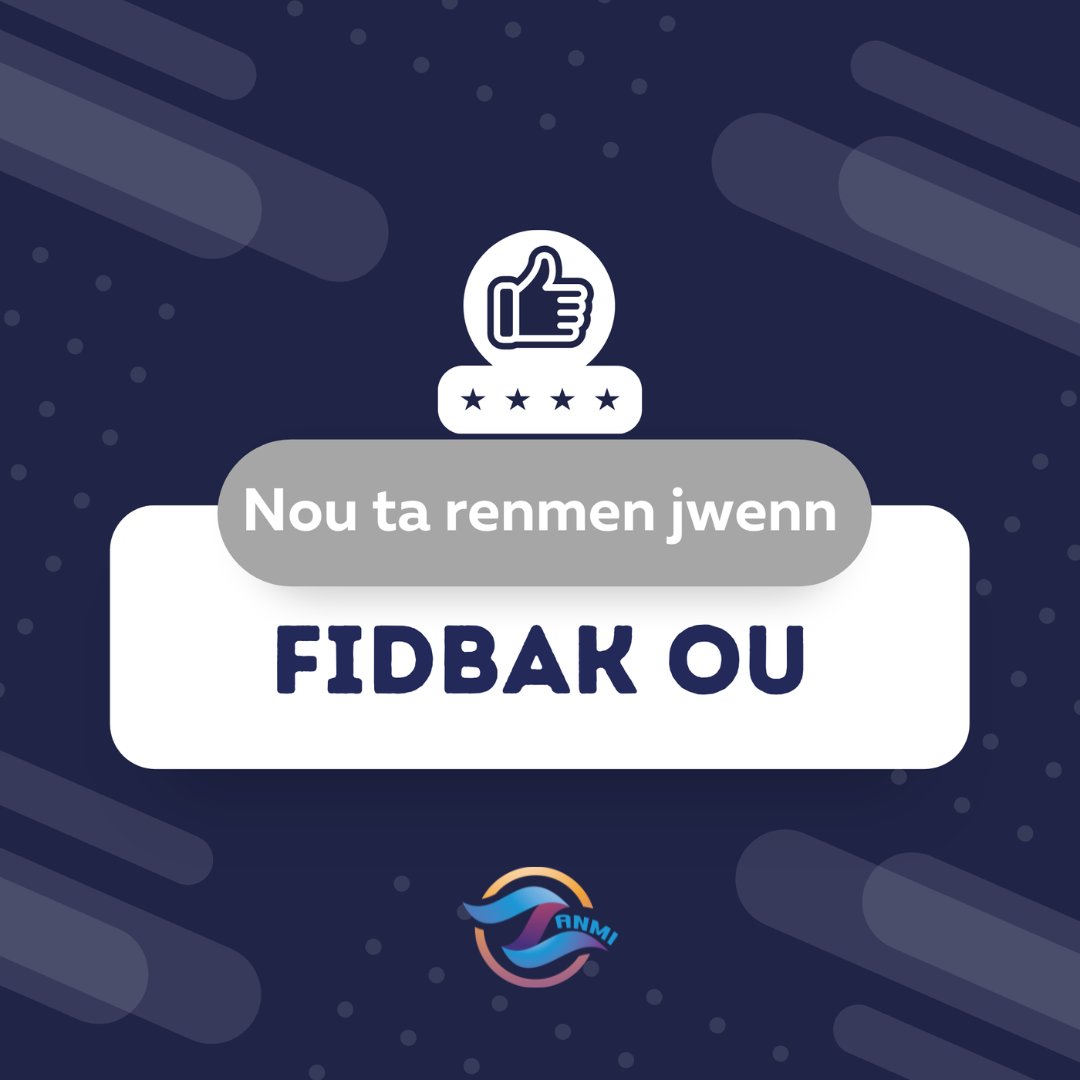 ZanmiInc's tweet photo. Feedback ou enpòtan! 🌟 Nou ap tann bonjan enfòmasyon ou yo epi akeyi sijesyon ou yo pou amelyore aplikasyon nou an. Ansanm, ann amelyore ak amelyore eksperyans aplikasyon w lan. 🚀
Ranpli fòm lan kounye a - https://t.co/6u53q6bTpi
#Feedback #review #ArtificialInteligence #apps https://t.co/nIfvByhPmu