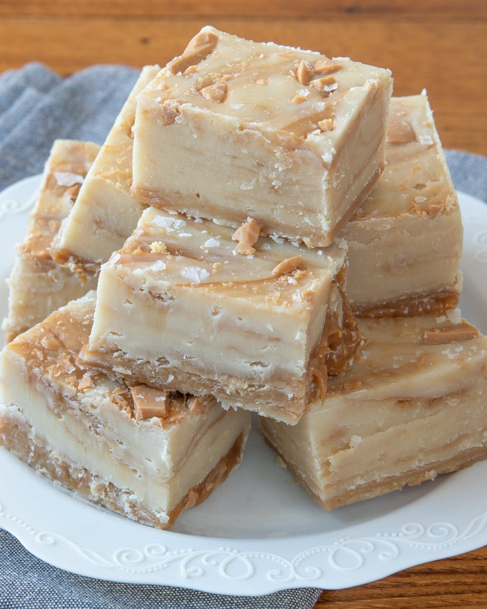AdamsFarms's tweet image. Fudge of the Month: Butterscotch Salted Caramel 🤎
Ribbons of salted caramel gently folded into butterscotch fudge. Available all month long in our Sweet Shops! #butterscotch #saltedcaramel #fudge