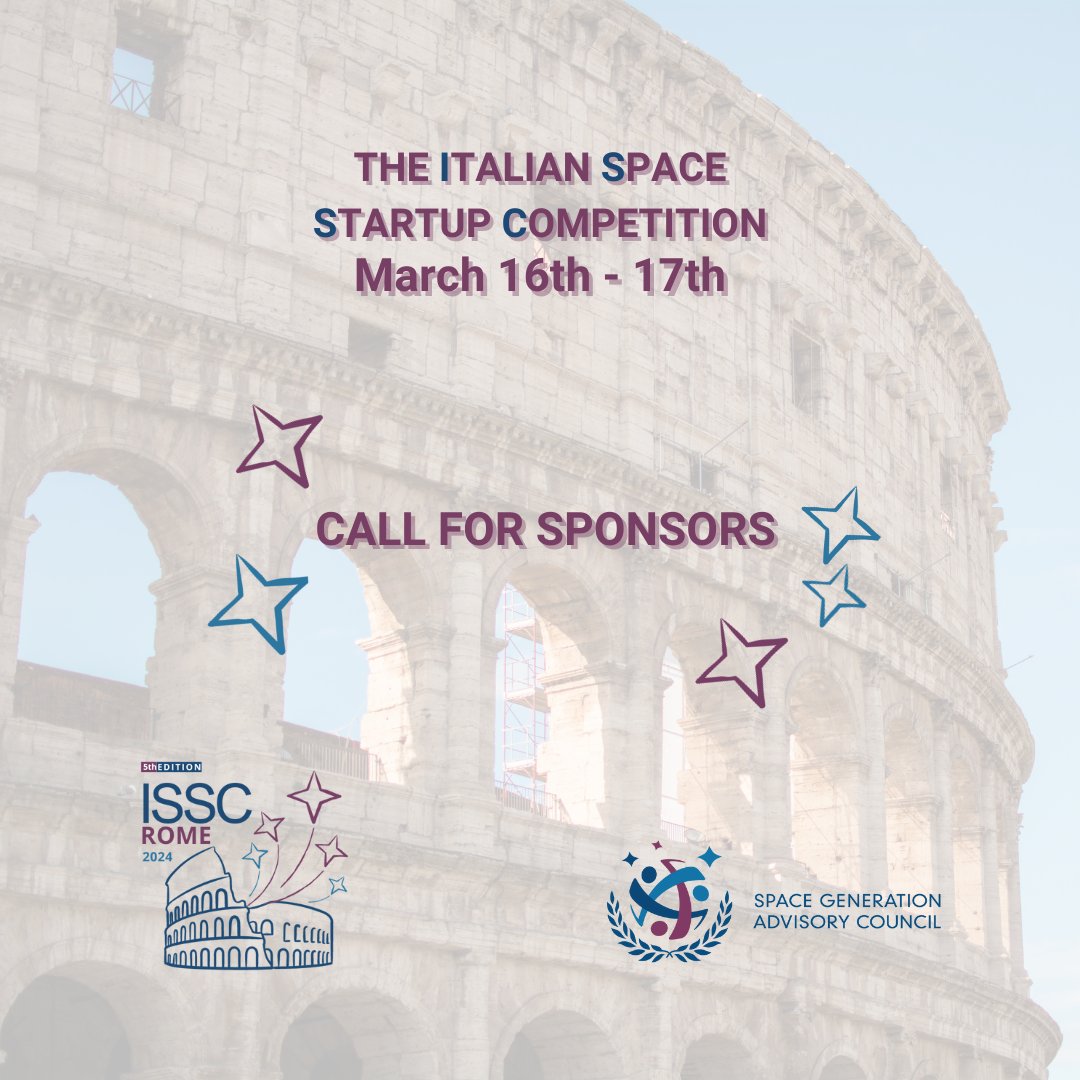 Calling all Space Adventurers! It's time to embark on a thrilling journey as we announce the Call for Sponsors for our groundbreaking space startup competition.
Join us on this epic adventure! 🚀🌌
 #ItalianSpaceCompetition #ISSC5 #SpaceInnovation #SGAC #StartUp
