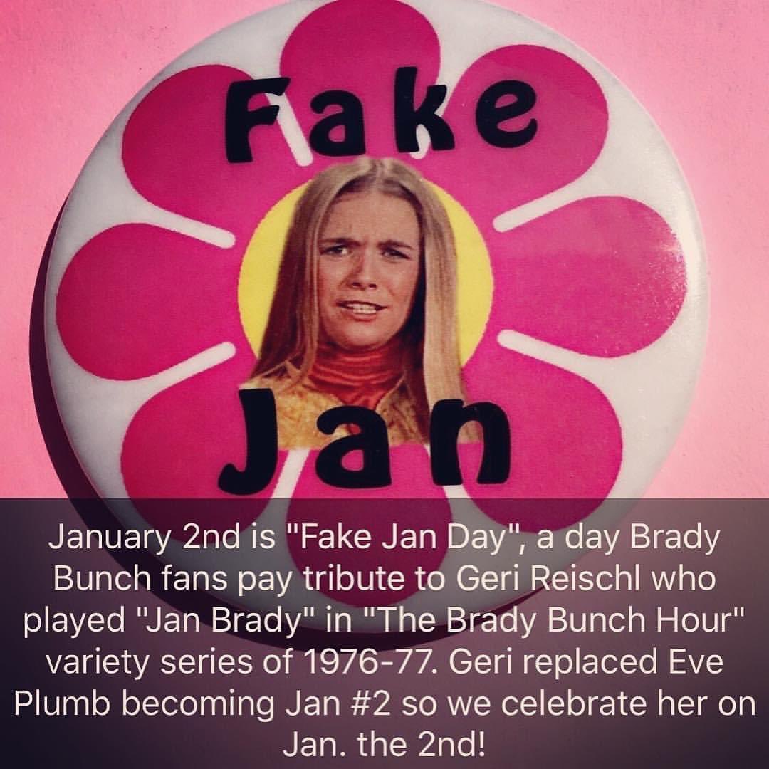 Happy Fake Jan Day! 
#TheBradyBunchHour #BradyBunchHour #TheBradyBunchVarietyHour #BradyBunchVarietyHour #GeriReischl #FakeJan #JanBrady #EvePlumb #TheBradyBunch #BradyBunch #FakeJanDay