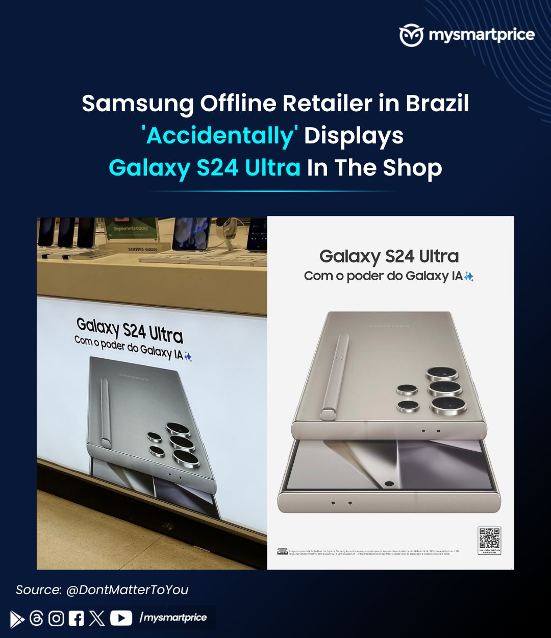 Samsung Galaxy S24 Ultra leaks via marketing posters in Brazil