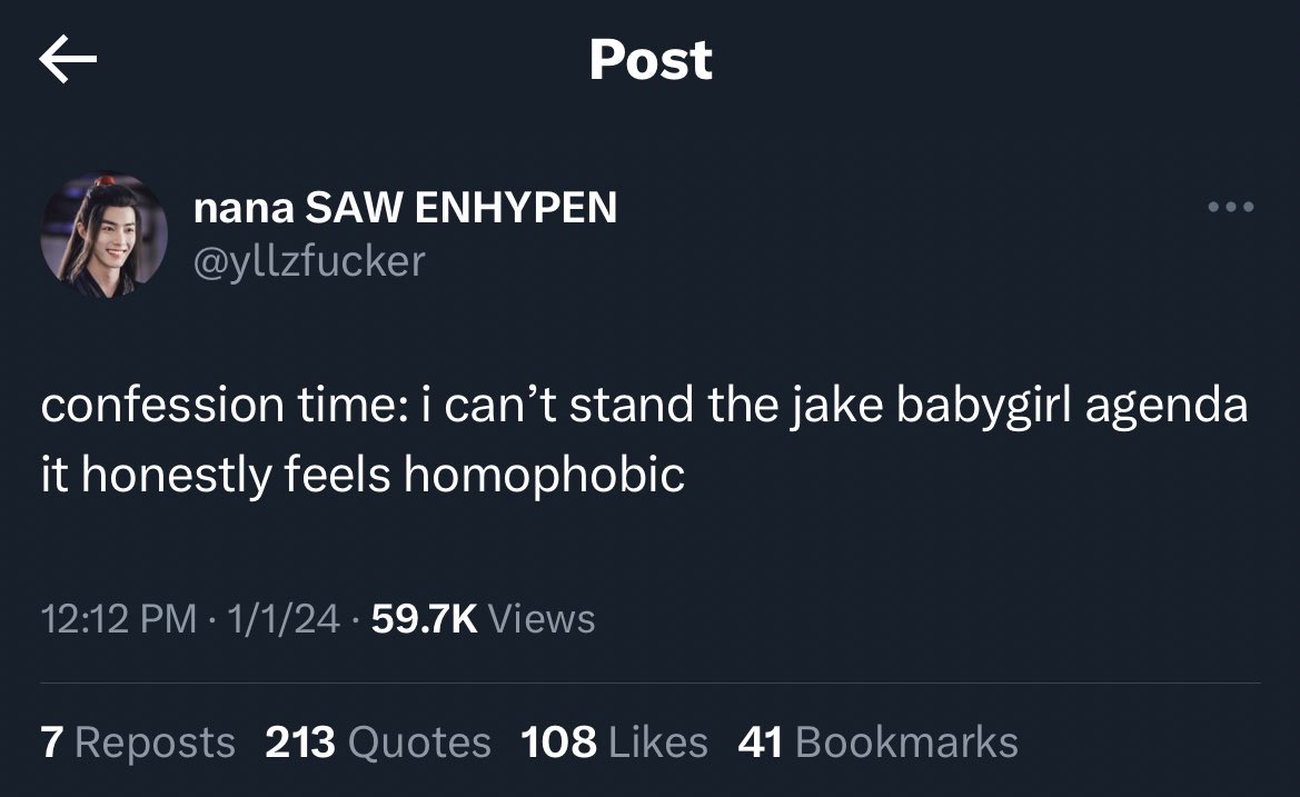 jake being the biggest babygirl in enhypen - a thread