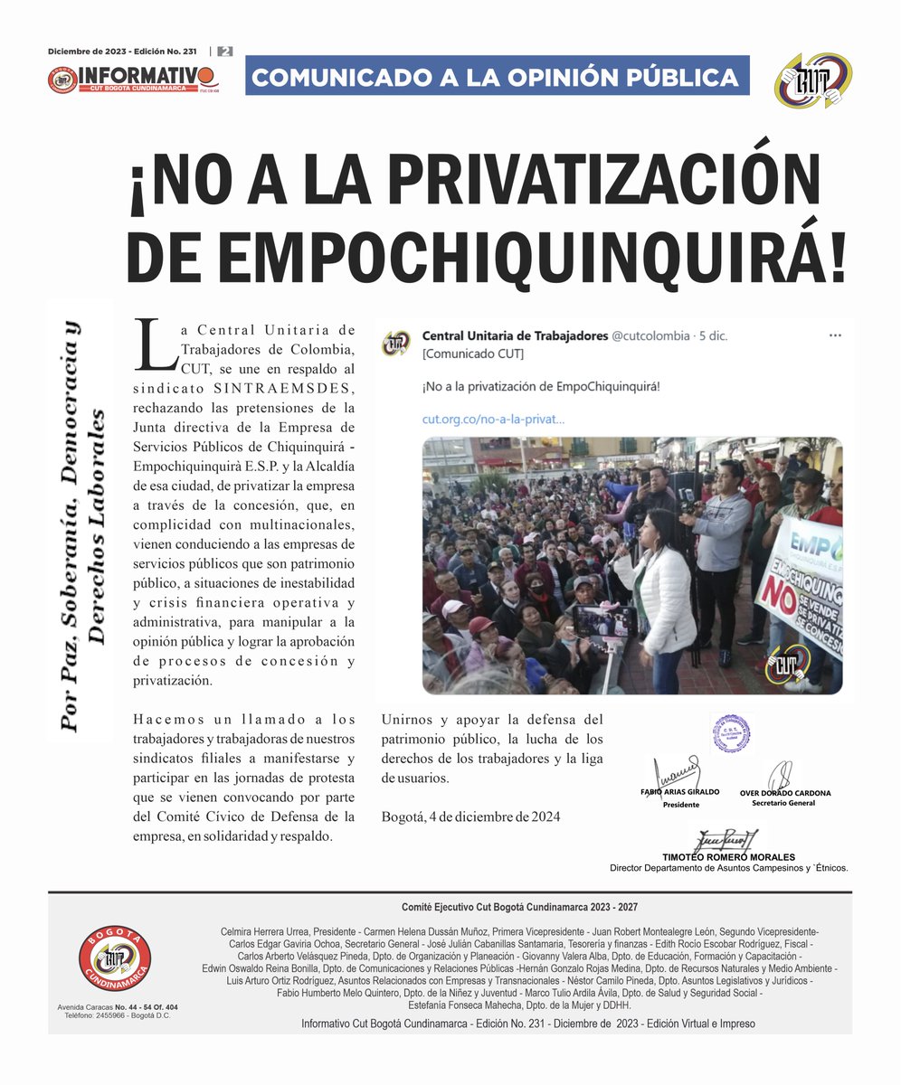 #Informativo Cut Bogotá Cundinamarca No. 231 cutbogota.org/index.php/lo-u…