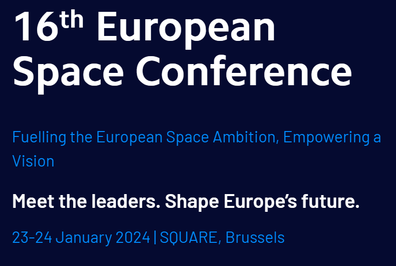 🚀 Event alert: The 16th European Space Conference is set for Jan 23-24, 2024, in Brussels. Key players from the European space sector will discuss the future of space exploration and policy. 

Learn more about this event: spaceconference.eu

#EuropeanSpaceConf #EUSpace