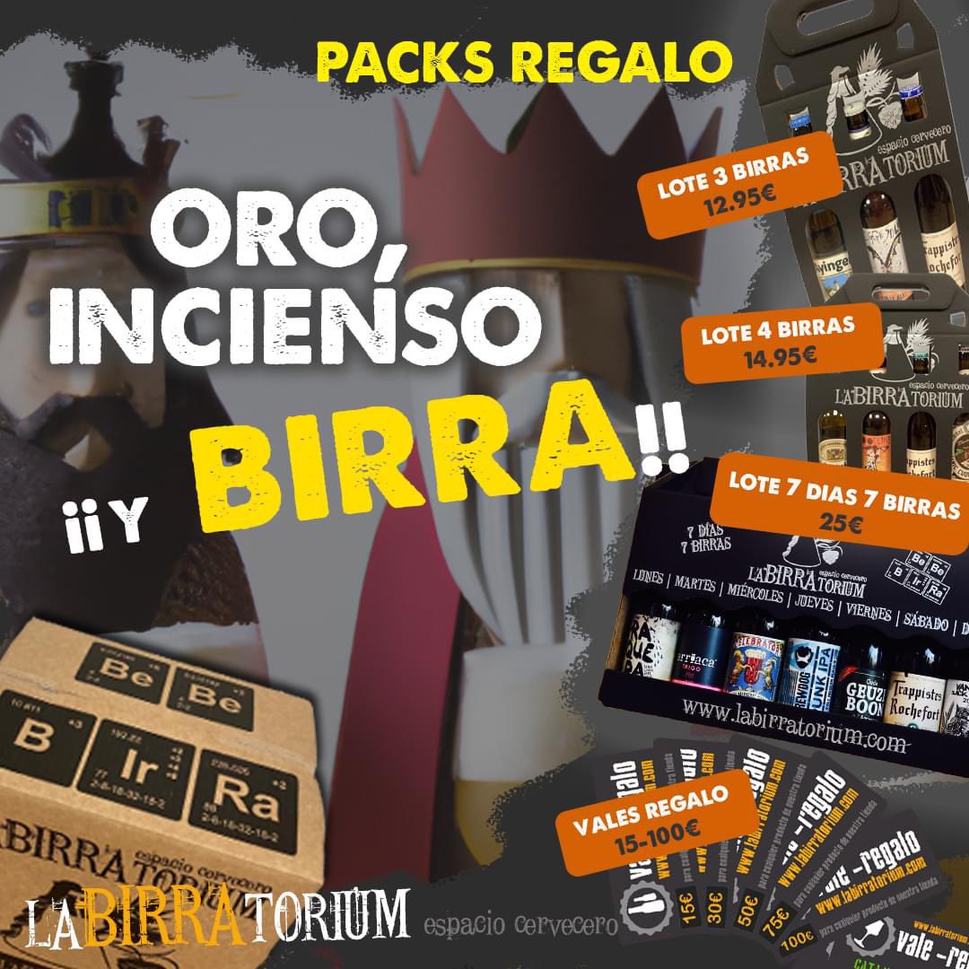 ORO, INCIENSO..¡Y BIRRA!! ATENCIÓN REYES MAGOS: Estáis a tiempo, si no sabéis qué regalar no lo penséis más. Tenemos cestas regalo, lotes personalizados y si no lo tenéis claro ,¡un vale-regalo! Además VUELVE EL ENVÍO GRATIS para compras superiores a 40€ labirratorium.com/categoria-prod…