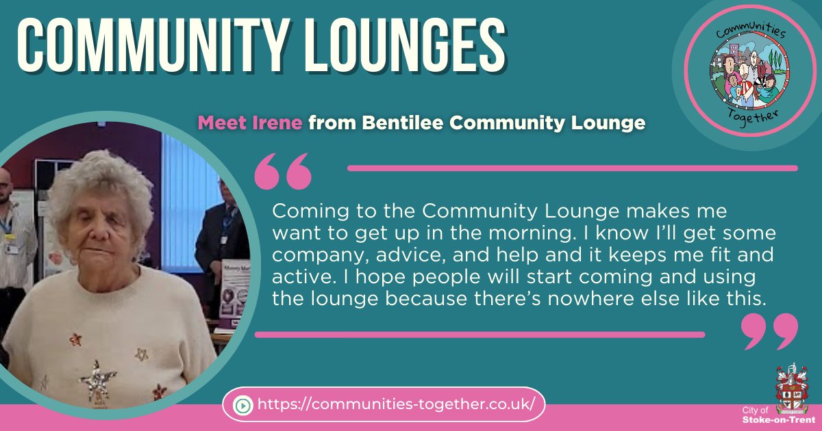 There is nowhere else like our Community Lounges.
Don’t take our word for it though; those are the words of 91-year old Irene who attends our Bentilee Community Lounge every week.
Find out everything our Lounges have to offer here - communities-together.co.uk