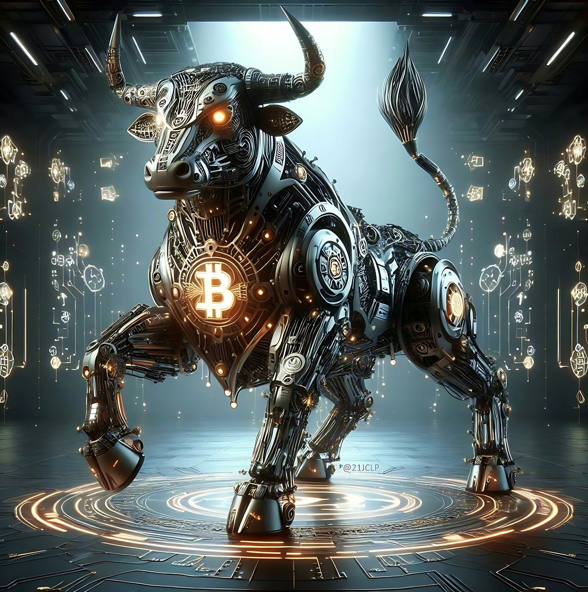 There's a Bull in Cyberspace. #Bitcoin