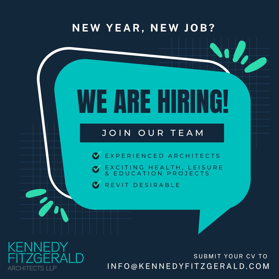 Kennedy FitzGerald are inviting applications from experienced architects interested in joining our talented team. We have a wide range of exciting health, leisure and education projects and this is a great opportunity to develop your skills in an award winning studio.