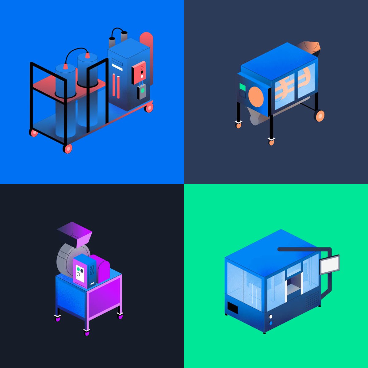 Illustrated infographics for <a href="/ElevatedSignals/">Elevated Signals</a> ,the software developer that provides cannabis producers with user-friendly manufacturing software. #tech #cannabis #illustration #infographics #software #data
