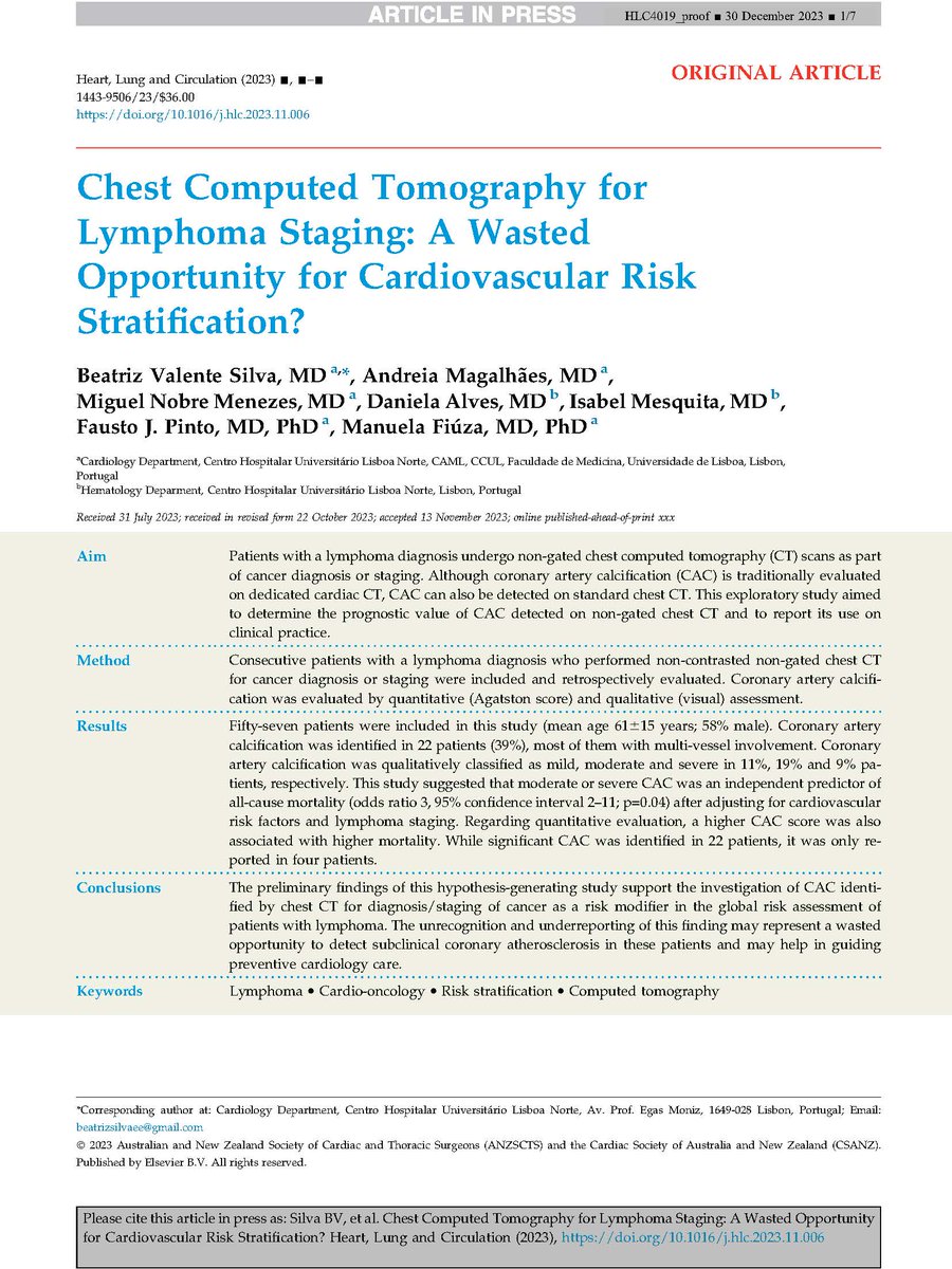 Just published, another contribution from our group to improve #CVD Risk Stratification. Use the link for full paper. 
authors.elsevier.com/c/1iMIj58KFpzR…
<a href="/Beatrizv_silva/">Beatriz Silva</a> <a href="/mnobremenezes/">Miguel Nobre Menezes</a> <a href="/ManuelaFiuza5/">Manuela Fiuza</a> @lisboa_norte @medicina_lisboa