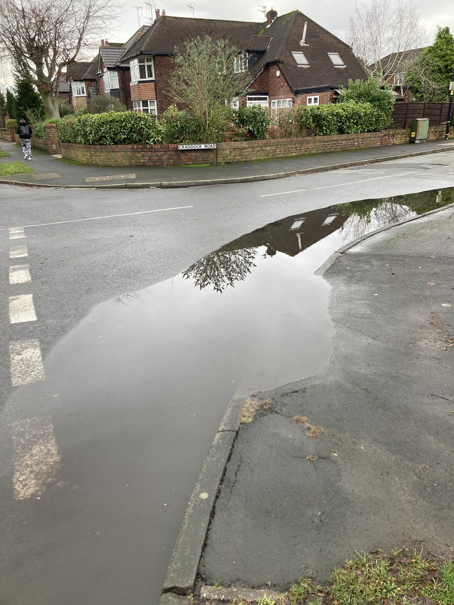 Another crossing point for pedestrians from this morning, bet it’s a whopper now with all the rain.  

What did the first sock say to the second sock in the dryer? I’ll see you next time around.