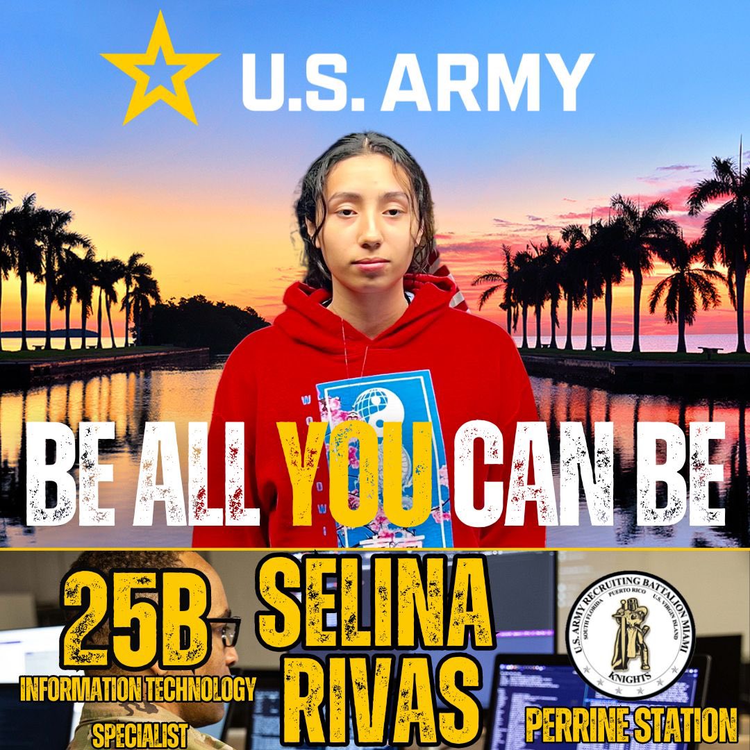 MiamiBattalion's tweet photo. Congratulations Selina! #goarmy #BeAllYouCanBe #12B https://t.co/HJGQtbQtED