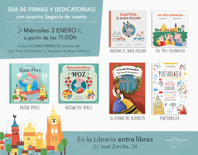 Illustraland's tweet photo. 📍Mañana entre cuentos, a partir de las 11:00h en la librería Entrelibros #Segovia

Para todo el que quiera pasarse a visitar nuestra fauna segoviana, ojear, leer, saludar, o llevarse una dedicatoria dibujada ✏️

✨Segovia de #cuento 👇 https://t.co/cSqsnD4Qbh