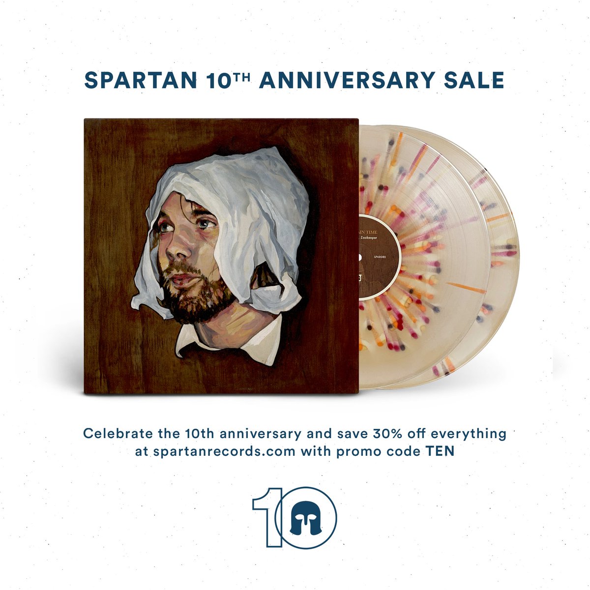 It's @spartanrecords 10th anniversary and everything is 30% off at spartanrecords.com, including the 'Saint Francis, Zookeeper' 2xLP. There are also a limited number of test pressings available, including the sold out 'Music For Looking Animals' album. Sale ends 1/3!