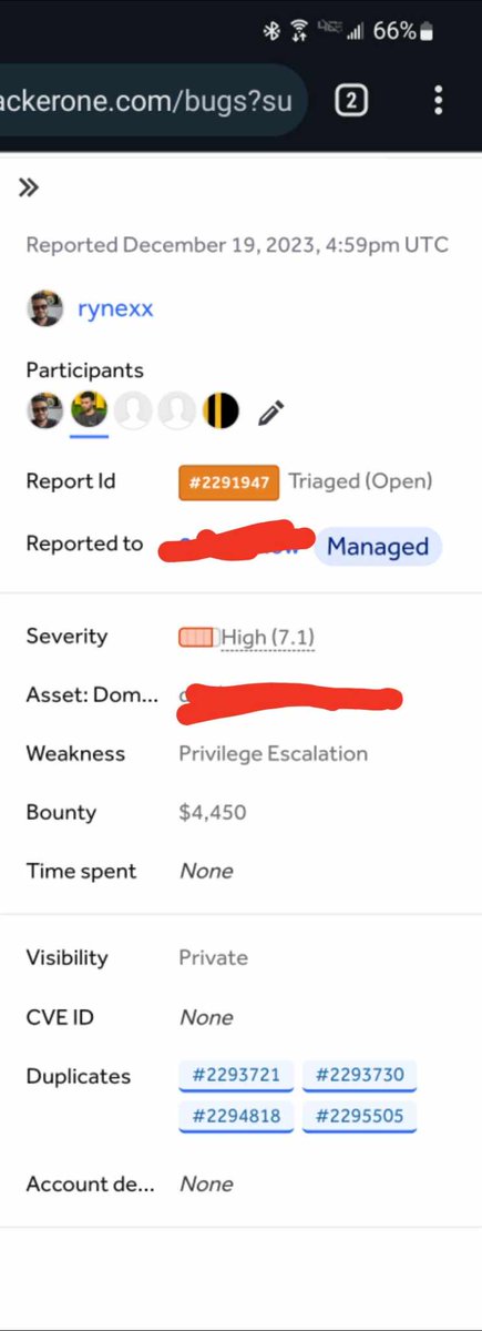 yay, I was rewarded $4450 bounty on hackerone
