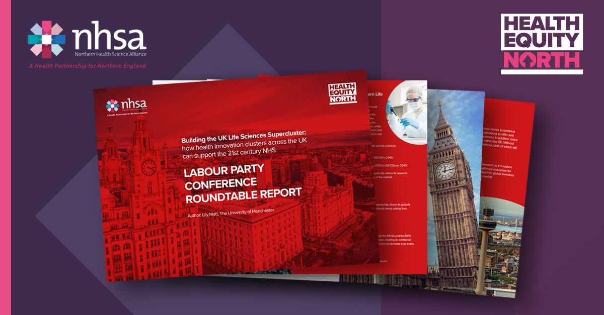JonathanFox17's tweet photo. In October, I represented Roche Diagnostics UK Ltd at a roundtable event hosted by Northern Health Science Alliance Ltd and Health Equity North at The Labour Party Conference.

Read the report here! 👉https://t.co/CSELZFBL6n

#LifeSciences #Roche https://t.co/jyLsqiO6eZ