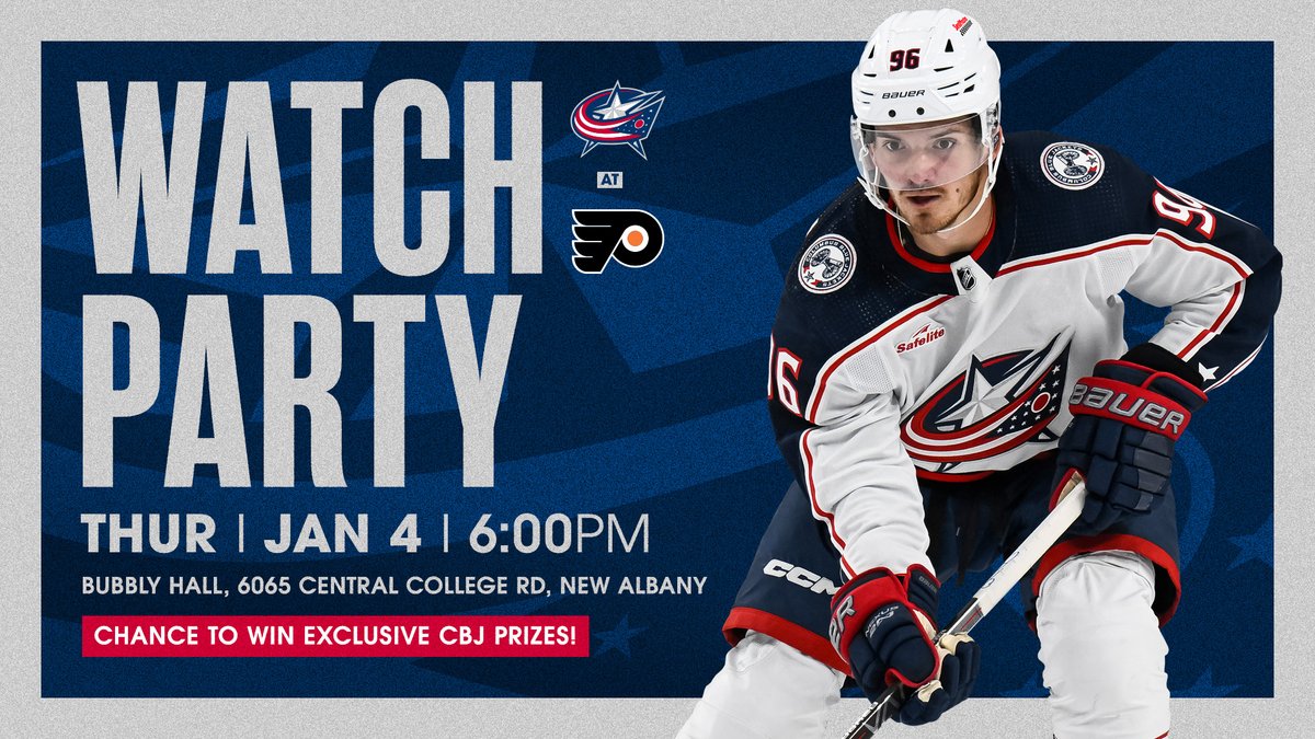 I know we are anxious for tonight's game, but don't forget to join me Thursday for the OFFICIAL #CBJ watch party in New Albany! 

See you there 🫵