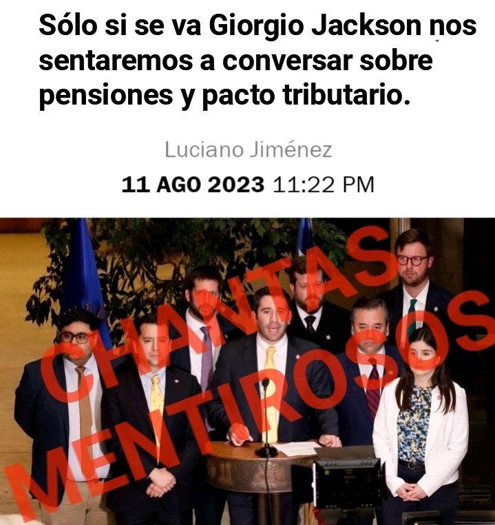 ¿Recuerdan cuando estos miserables condicionaron las reformas a la salida del ministro Giorgio Jackson?
Bueno, como igual no quieren cambiar nada...
Que Vuelva Giorgio..!!!!