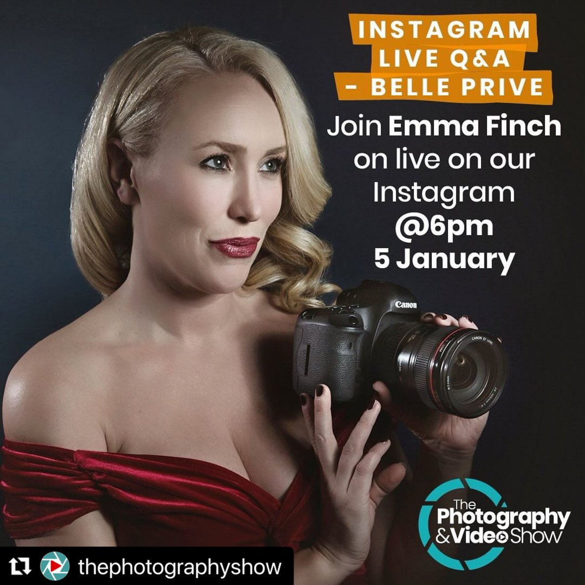 Join me this Friday at 6pm on @ukphotoshow Instagram for a live Q&A! 
#ukphotography #femalephotographer #canonphotographer