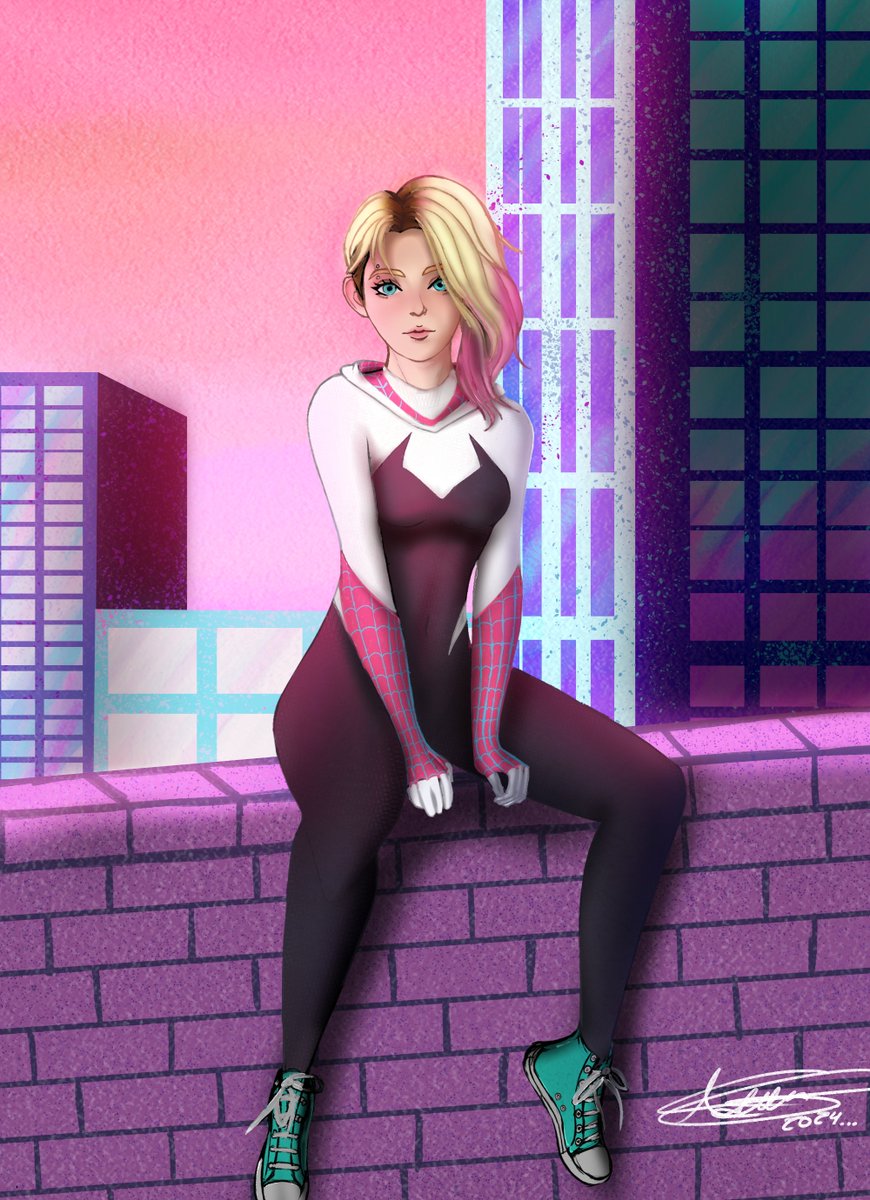 Ahsterlo's tweet photo. Spider-Gwen ✨

#Fanart #spidergwen #digitalart #ilustration #digitaldrawing #art #GwenStacy https://t.co/4h6HSAtJKv