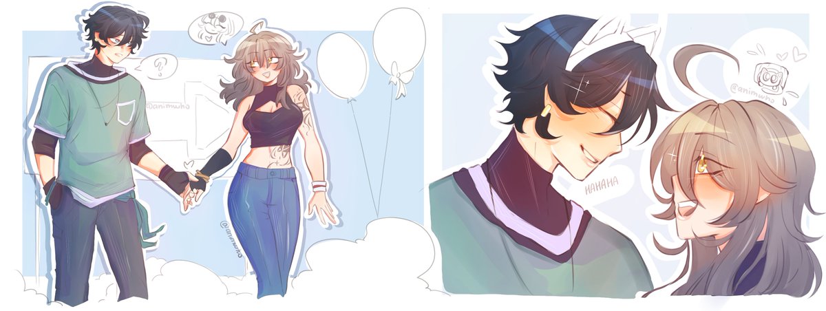 animwho's tweet photo. walk in the park☀️

#hsr #HonkaiStarRail #danheng #danstelle #stelle https://t.co/06g0kyqttz