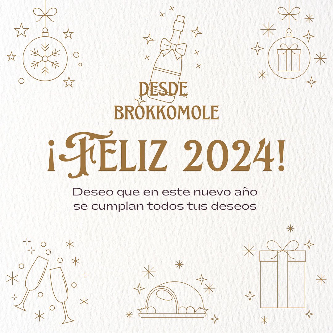 ¡Feliz año 2024!🥂
#Feliz2024 #Happy2024 #brocomole