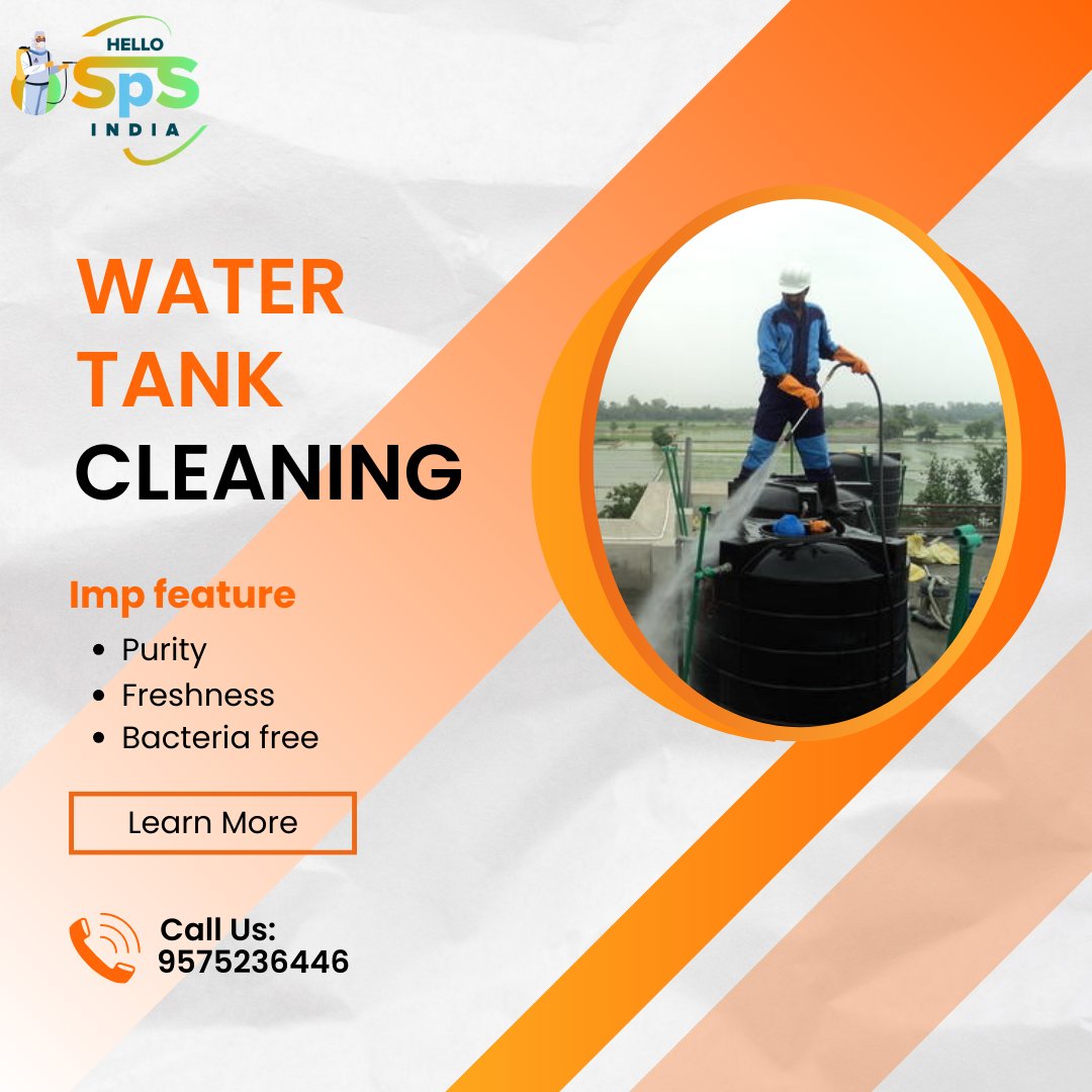 PROFESSIONAL WATER TANK CLEANING SERVICE 🧼🤩 HURRY UP BOOK NOW!!!
@Hellospsindia
For bookings call on:- 7291021524, 9575236446

Hellospsindia provides cleaning products & services 
#hellospsindia #smallbusiness #watertankcleaning #cleaning #cleanwater #healthy #india #service