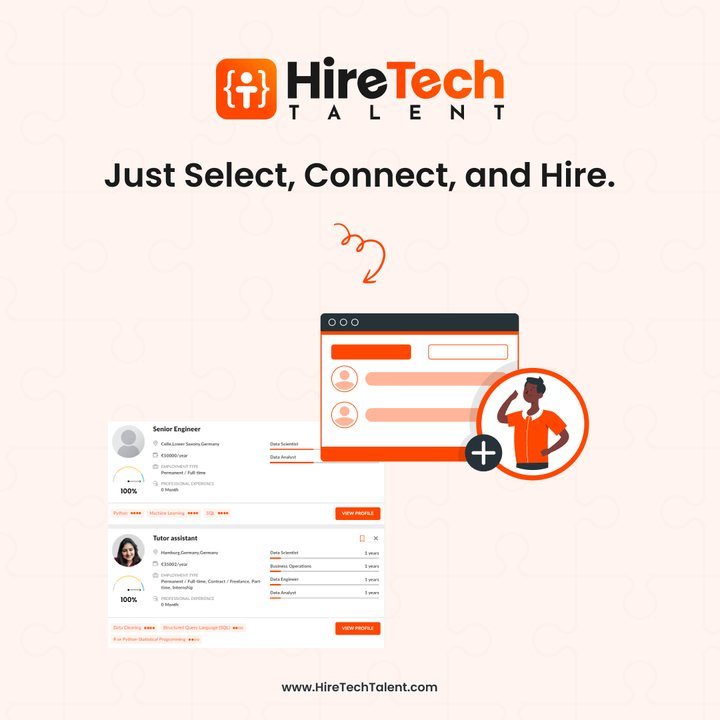 hiretechtalents's tweet image. Picture the usual hiring hassle: stacks of CVs, uncertain fits.

Now, cut to @hiretechtalents: a portal where each profile is a pre-screened promise, every candidate an assured potential.

👉 To learn more, visit our website!

#HireTechTalent #Hiringsolution #TechRecruiters
