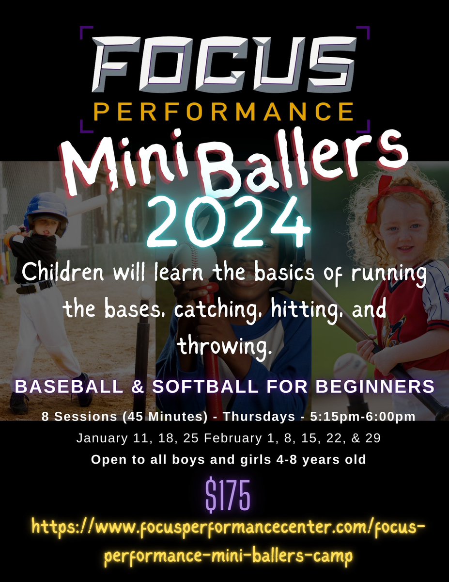 Boys & Girls ages 4-8 interest in ⚾️🥎…we have the spot for you to learn the proper FUNdamentals! Register using the link on flier!