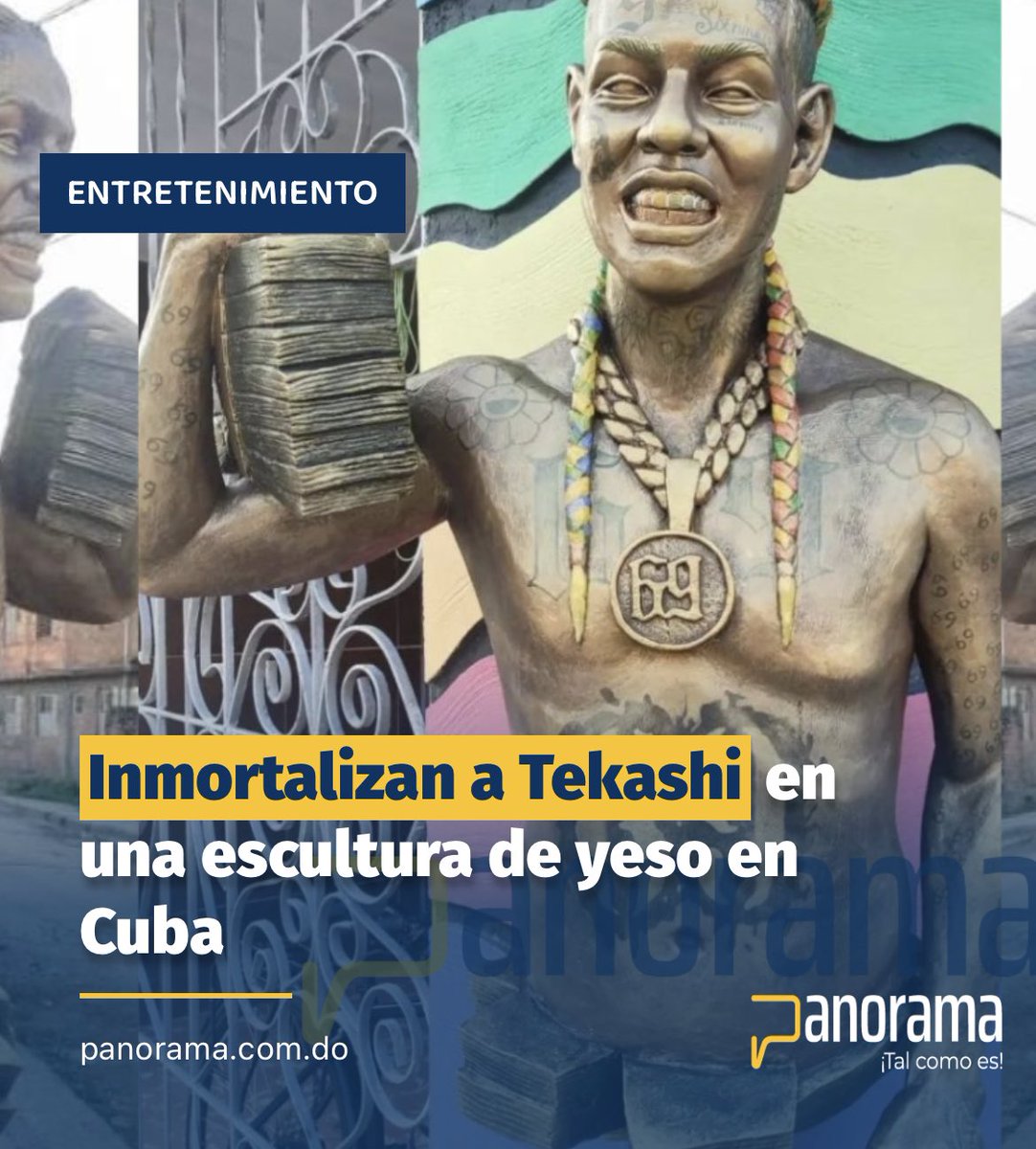 #Panorama_Entretenimiento 
Un escultor cubado ha inmortalizado la imagen del polémico rapero Tekashi 6ix9ine en una escultura de yeso.

Lea: panorama.com.do/inmortalizan-a…

Síguenos, comenta y comparte. 

#Panorama #Escultura #tekashi69 #tekashi #tekashi6ix9ine #Cuba
