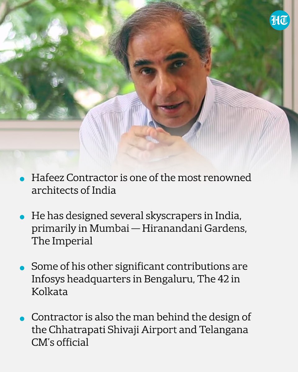 htTweets's tweet image. Who is #HafeezContractor, architect hired by #AdaniGroup for #DharaviRedevelopmentProject? 

Read more: hindustantimes.com/business/who-i…
