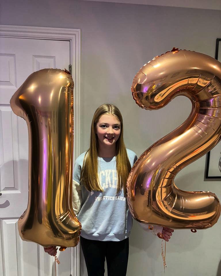 Happy 12th birthday to our gorgeous girl. Hope you enjoy your special day.