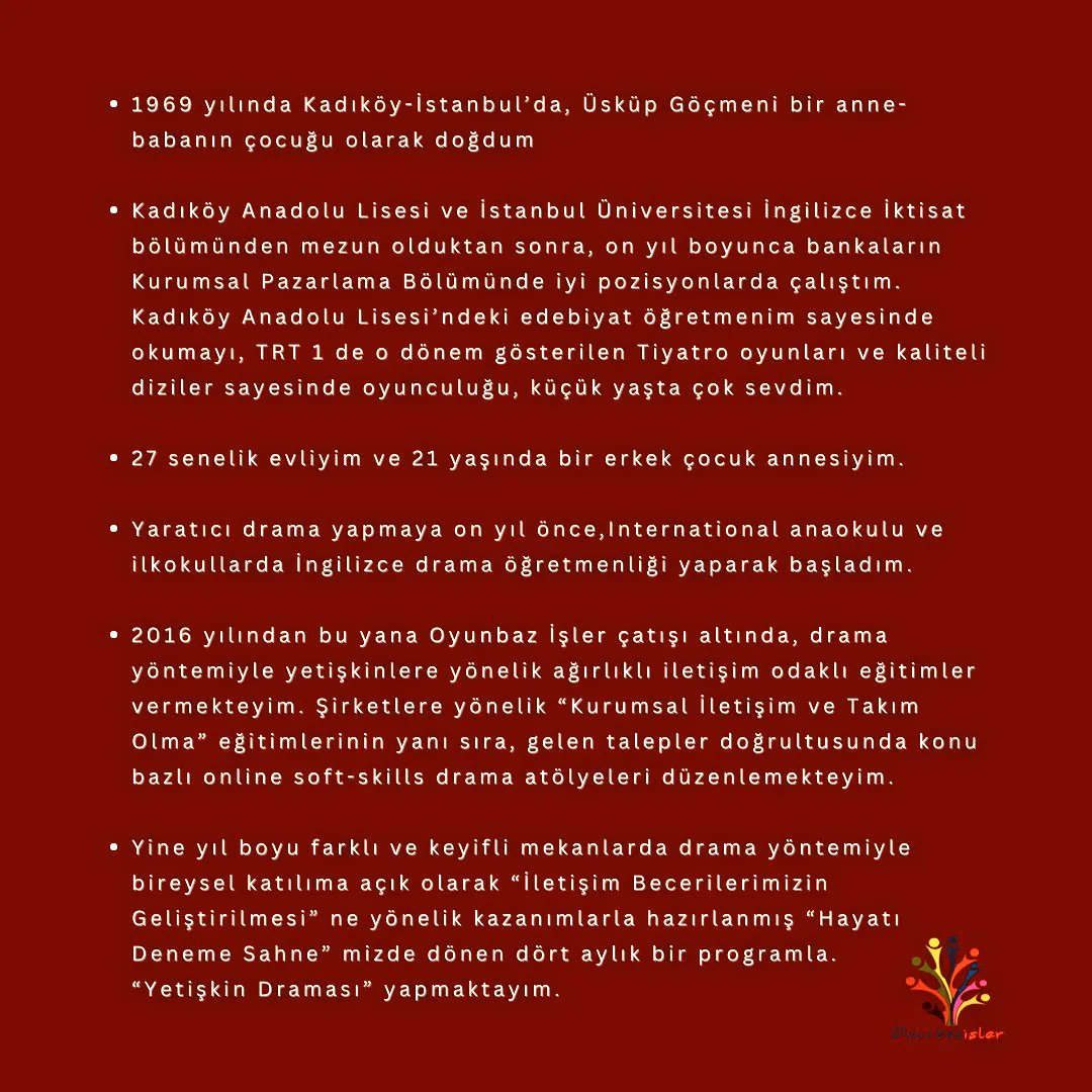 ekursun1's tweet photo. 🎭 Elvan Kurşun'u, Oyunbaz İşler'i ve drama yolculuğumuzu merak edenler için paylaşmak istedim. 
🪡 Referanslarımız ve hakkımızda detaylı* bilgi için:
https://t.co/eM43wgvqYI
https://t.co/dQjL9bEfJp
#yaratıcıdrama #Oyunbazİşler #yetişkindrama #iletişim #ElvanKurşun #duygular https://t.co/4ROdG23ccY