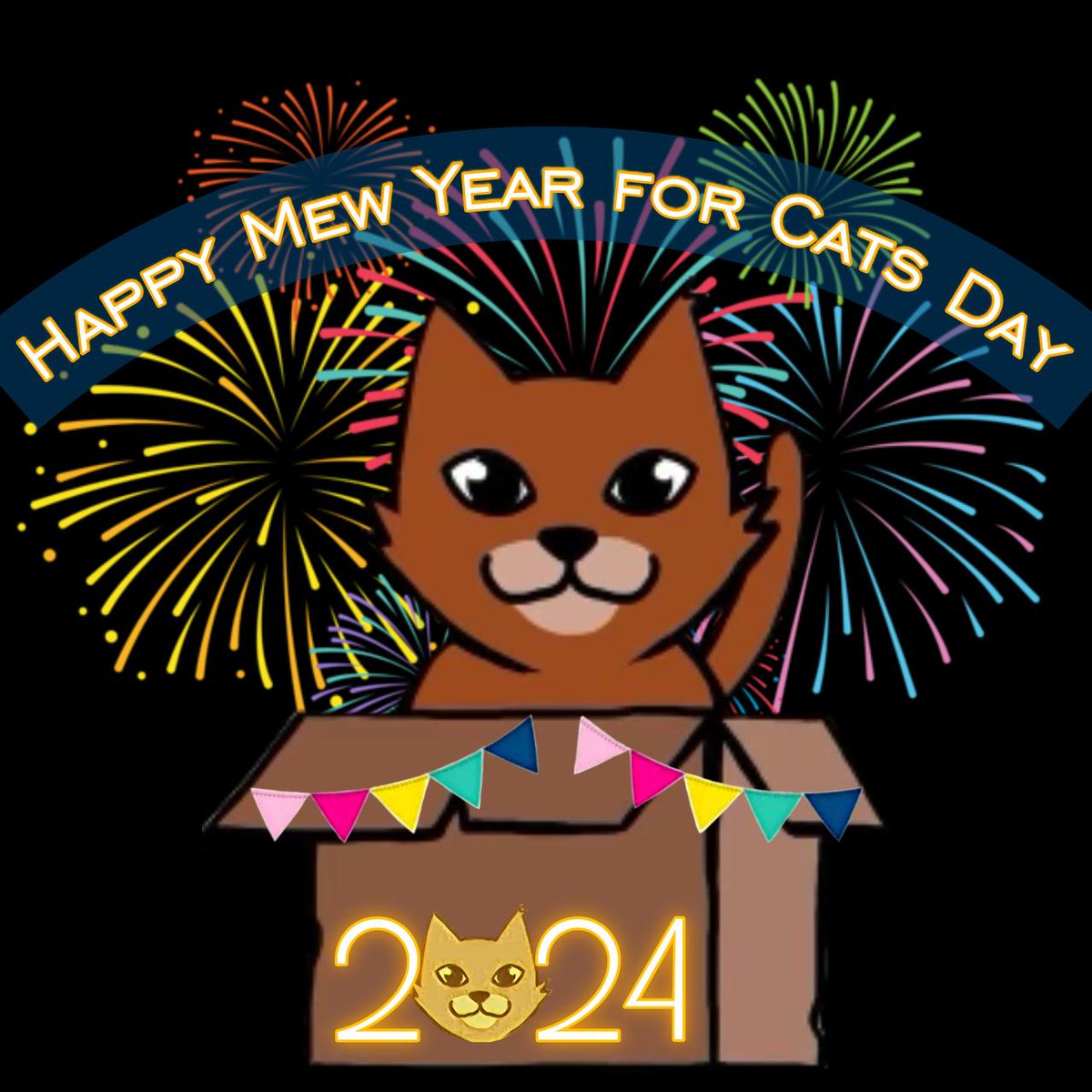 Happy Mew Year for Cats Day!!! 🎆🎉🎇 

How will you be celebrating the mew year with your feline friend? With a box? 📦 Let us know in the comments below 👇

#happymewyear #HappyMewYearForCatsDay #CatsOfX