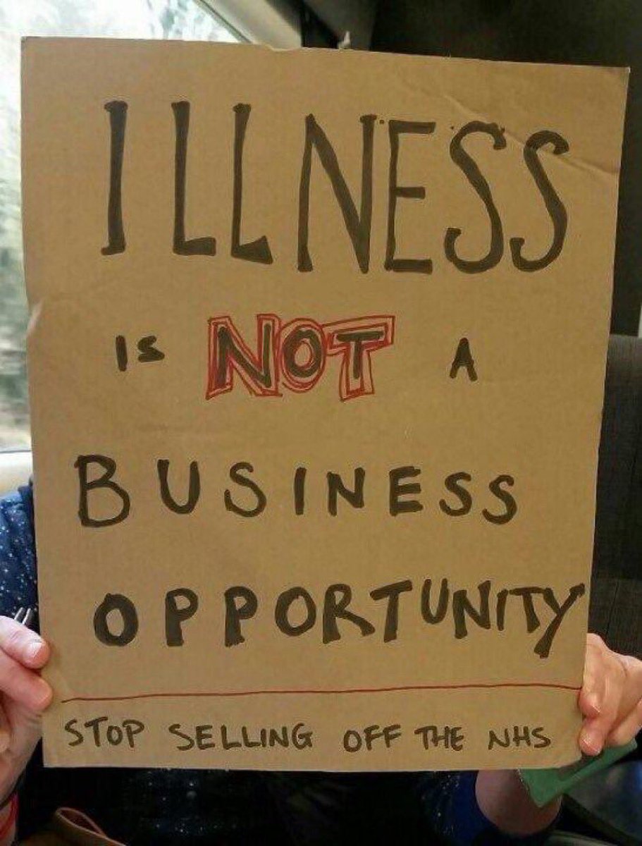 Illness is not a business opportunity. Please follow and RT if you agree, and help us campaign to keep the NHS for people, not profit.