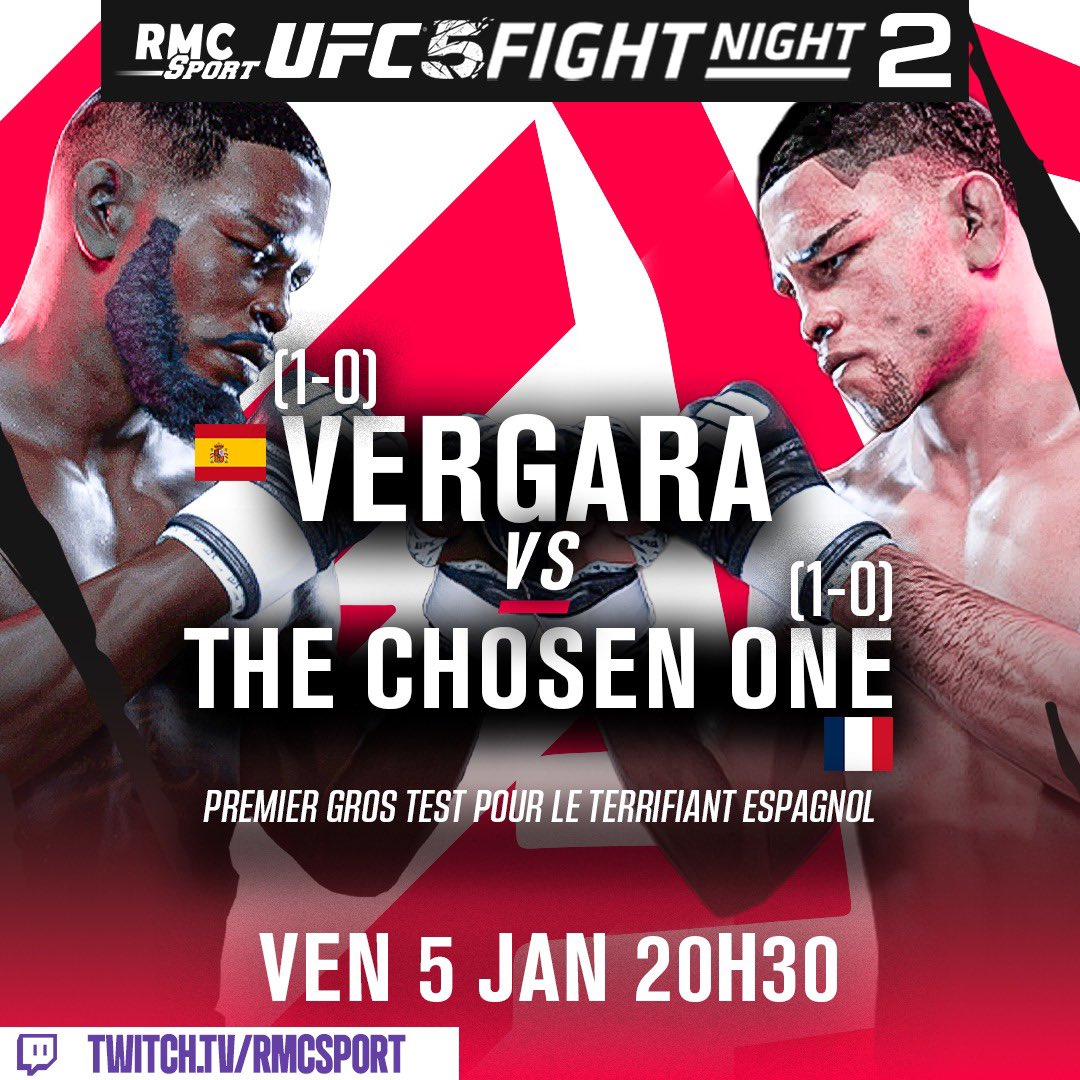 🥊La ligue RMC Sport du jeu vidéo UFC5 est de retour vendredi avec 26 joueurs online! 📍UFC 5 Fight Night 2️⃣ 🗓️Vendredi 20:30 🎙️@NamiBucky 🖥️ twitch.tv/rmcsport ‼️Pas encore de ceinture mais 2e main event pour le terrifiant crack espagnol : 🇪🇸Nicolas Vergara (1-0) 🇫🇷Reda…
