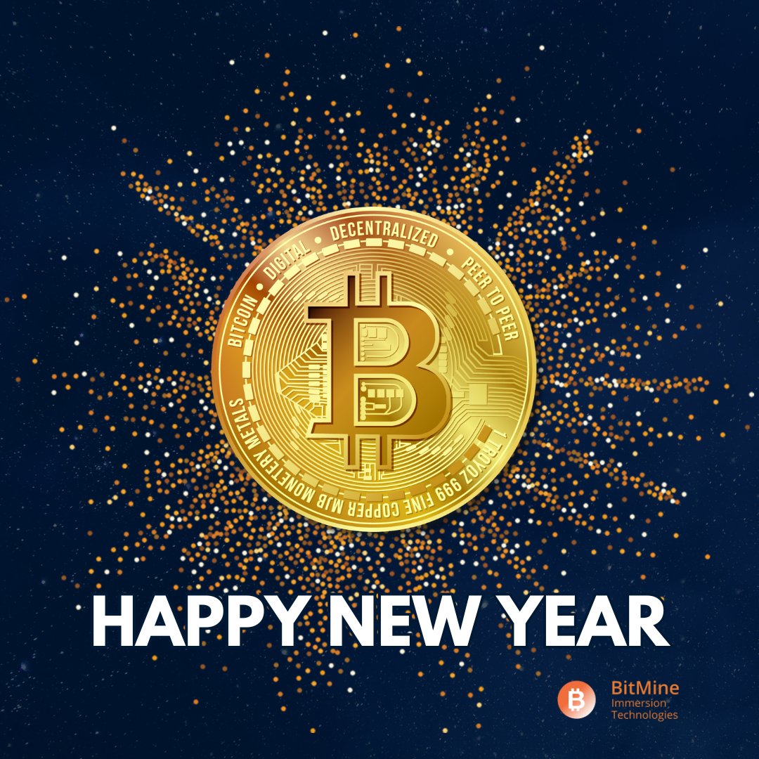 Happy New Year from Bitmine Immersion Technologies!

We are proud to be the pioneers of immersion cooling for Bitcoin mining, a green and efficient solution for the future of crypto. Thank you for your support and stay tuned for more news in 2024.

#Bitcoin #ImmersionCooling