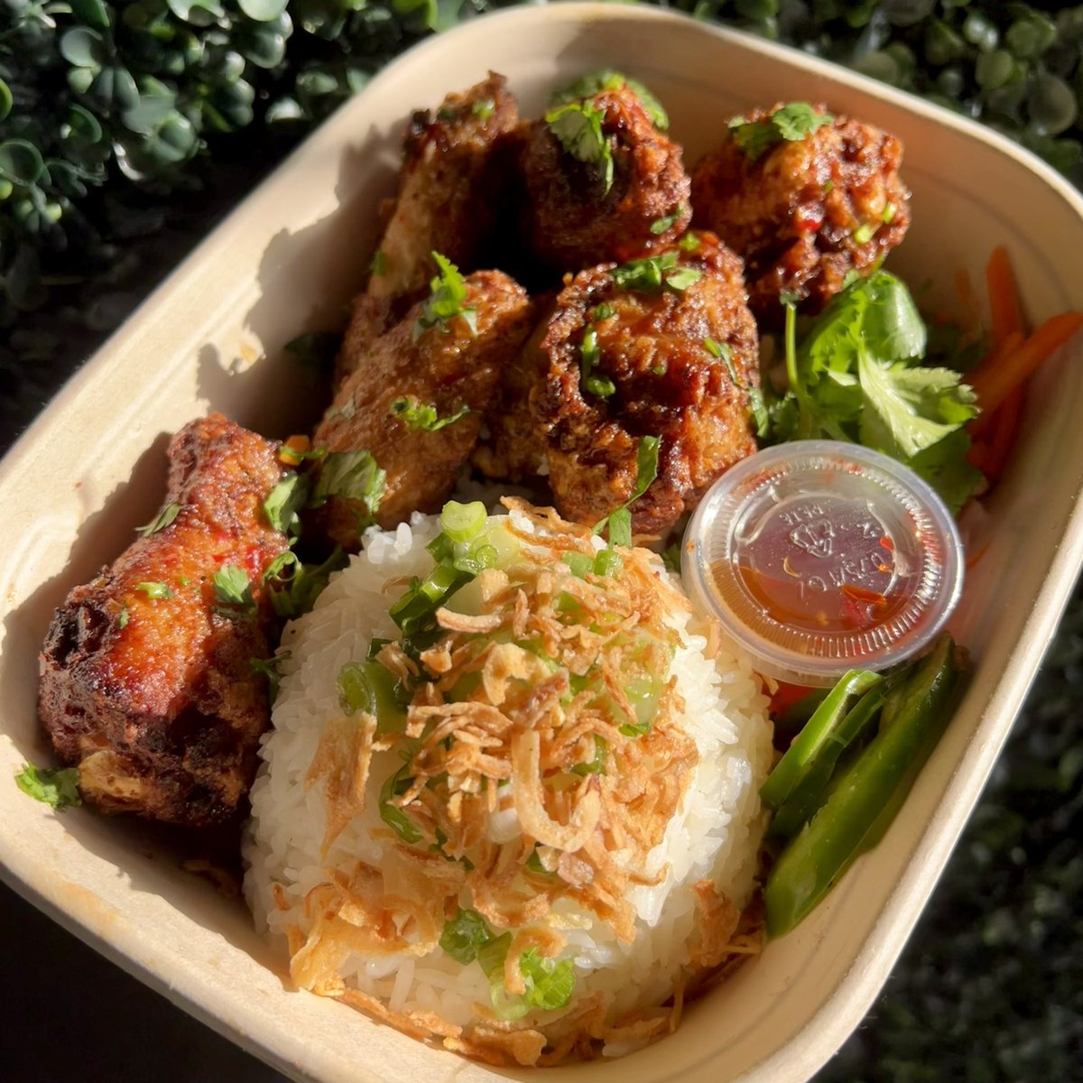 Happy New Years everyone!! 🥳 We hope you had a great start to your New Year. Speaking of new, did you try our new item on the menu? 😋 You can now order our Vietnamese Chicken Wings in a rice bowl! Come try it out. We’re back open today for y’all! Check our bio for store hours.