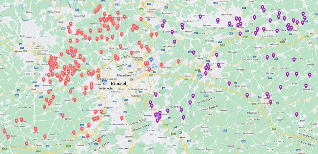 UPDATE 19 uur:
🌧 De provinciale brandweerdispatching behandelt momenteel 267 oproepen voor wateroverlast, waarvan 196 in onze zone en 71 in Hulpverleningszone Oost.
Zwaartepunten: Ternat, Affligem, Londerzeel.
Wateroverlast melden: surf naar 1722.be of bel 1722.