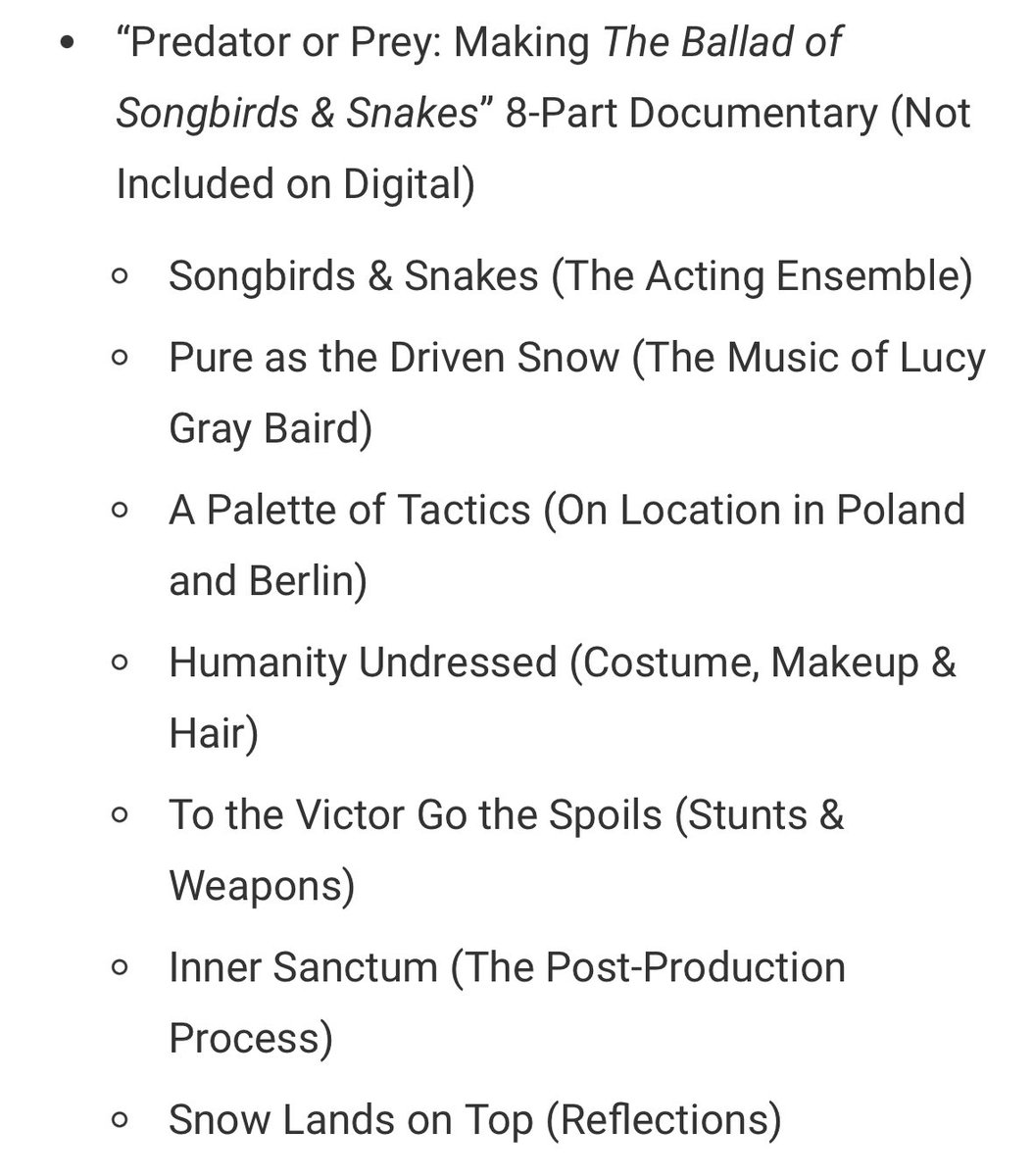 HGMemories's tweet photo. Details on the making-of documentary for #TheBalladofSongbirdsandSnakes physical release! 🕊️🐍 https://t.co/GlBzCXLHi3