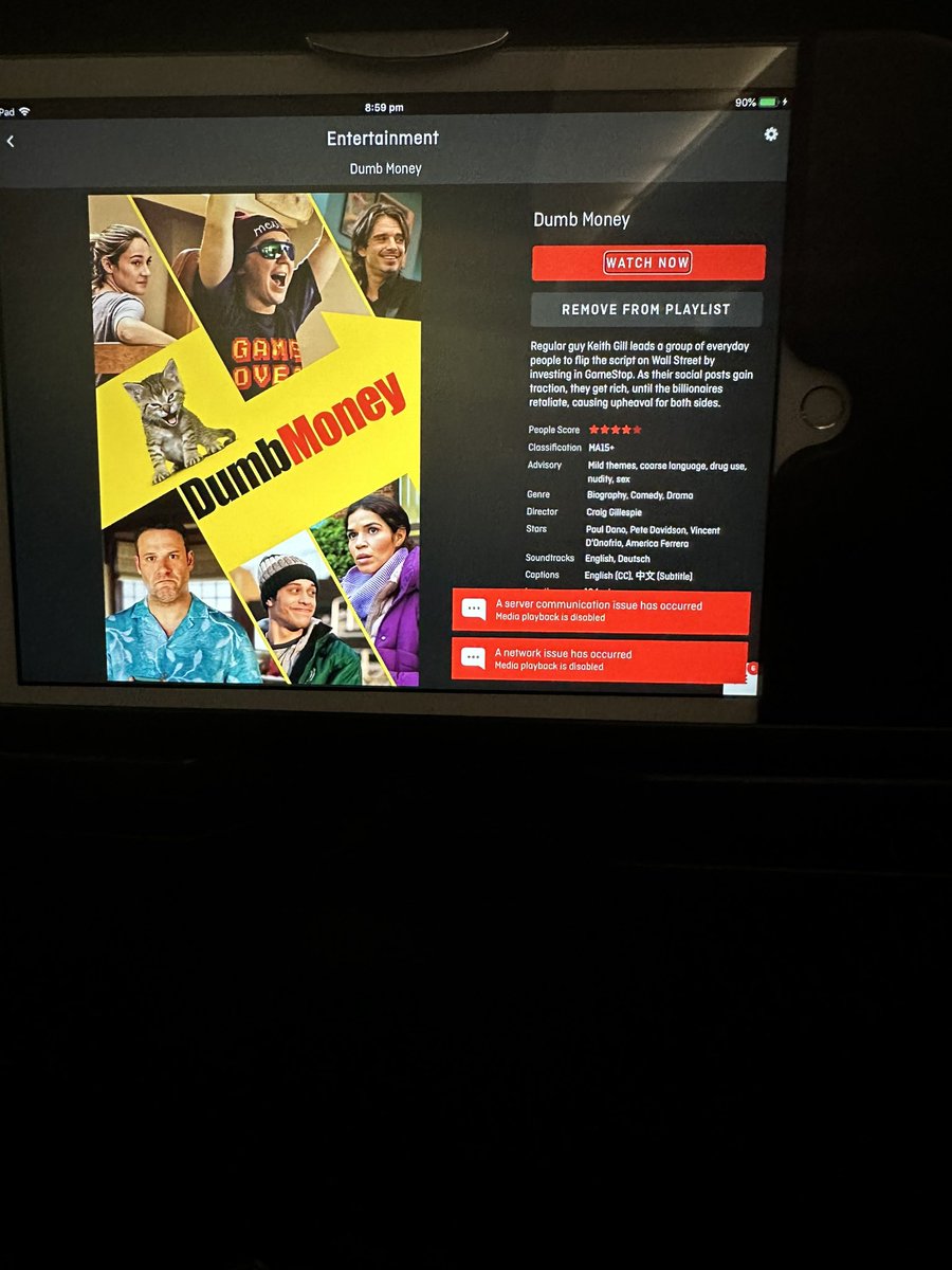 arijitsc's tweet photo. @Qantas The @Apple ipads in your inflight entertainment is a bad idea . 
Has to be stowed away during landing and takeoff , multiple wifi disruptions, difficult to navigate etc . The lady next to me had her iPad come crashing down on her drink while operating it . https://t.co/Se3qjiJGSr