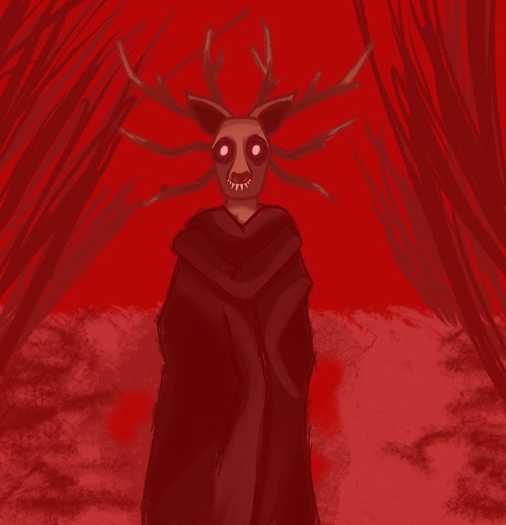 Octopie0211's tweet photo. The voices in my head won’t stop screaming about specimen 8 so take it 
#deergod #spookyjumpscaremansion #specimen8

(Im not good with horror) https://t.co/dnRc3VZN9g