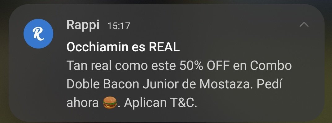 GiuZurita's tweet photo. Hasta Rappi quedo anonadado con la confirmación #occhiamin https://t.co/nxo7UrOBeN