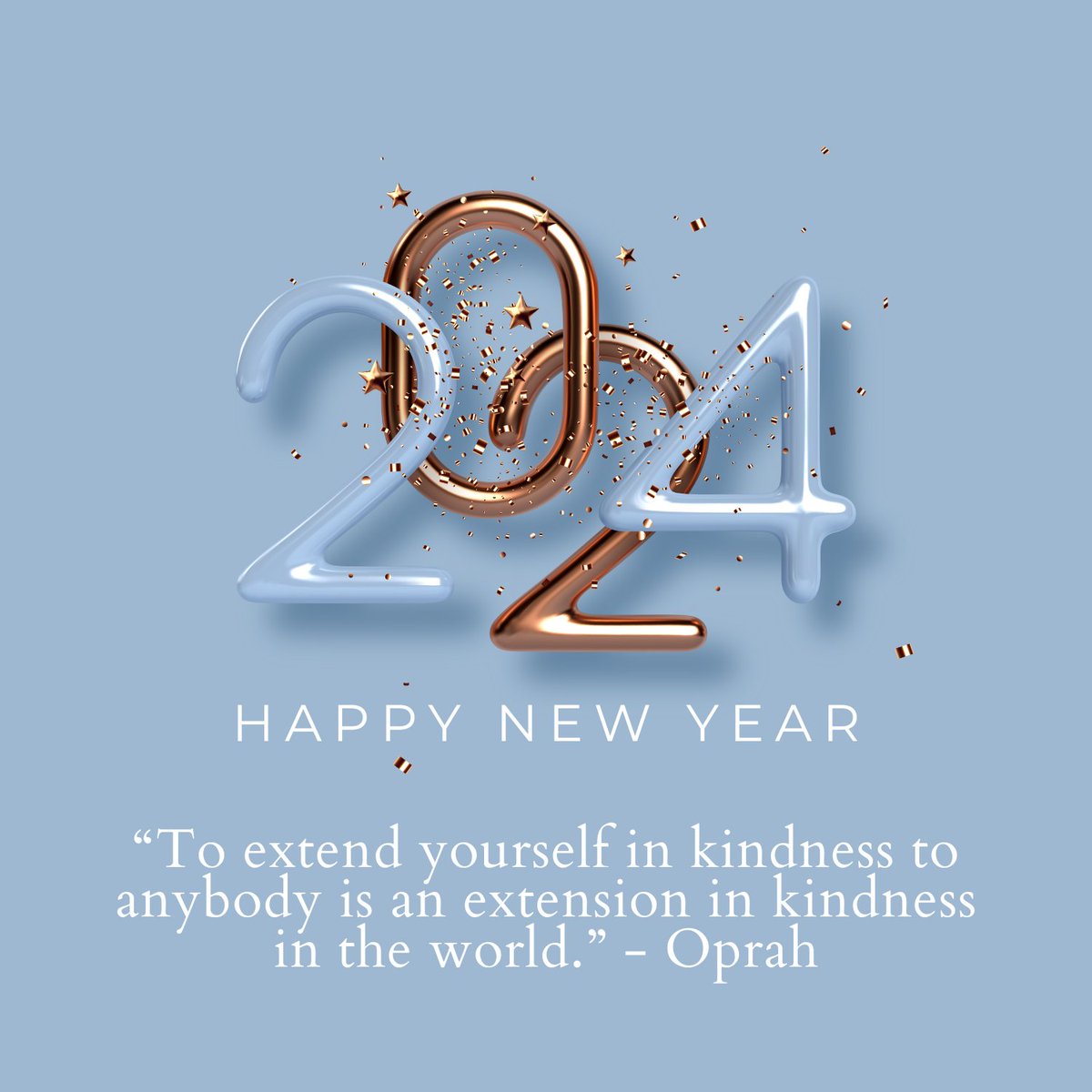 Together, let's make 2024 a year of uplifting each other and making a difference, one act of kindness at a time. 🌍💙 #KindnessMatters #SpreadLove #PositiveVibes2024