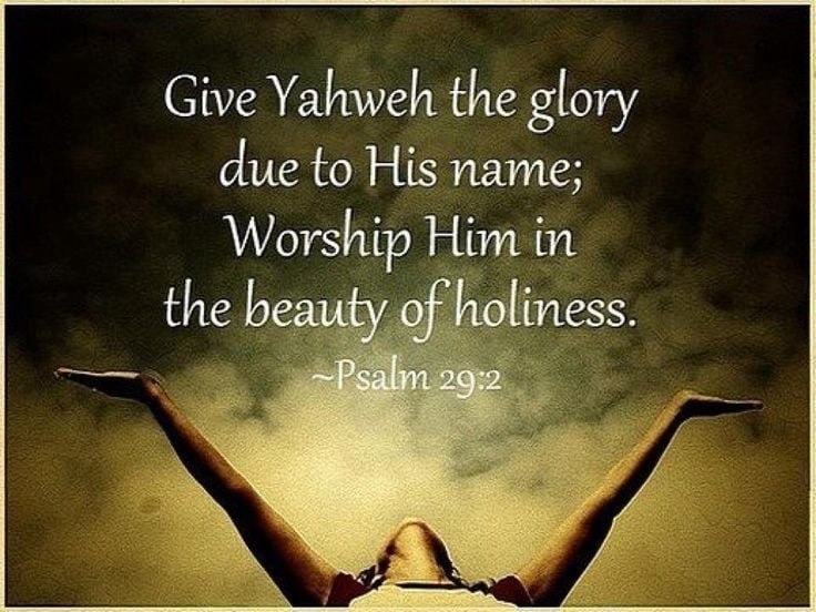 #Bible #BibleVerse #Christianity #DailyBread #DailyVerse #HolyScripture #Scripture #WordOfGod Psalms 29:2 (KJV) Give unto the LORD the glory due unto his name; worship the LORD in the beauty of holiness.