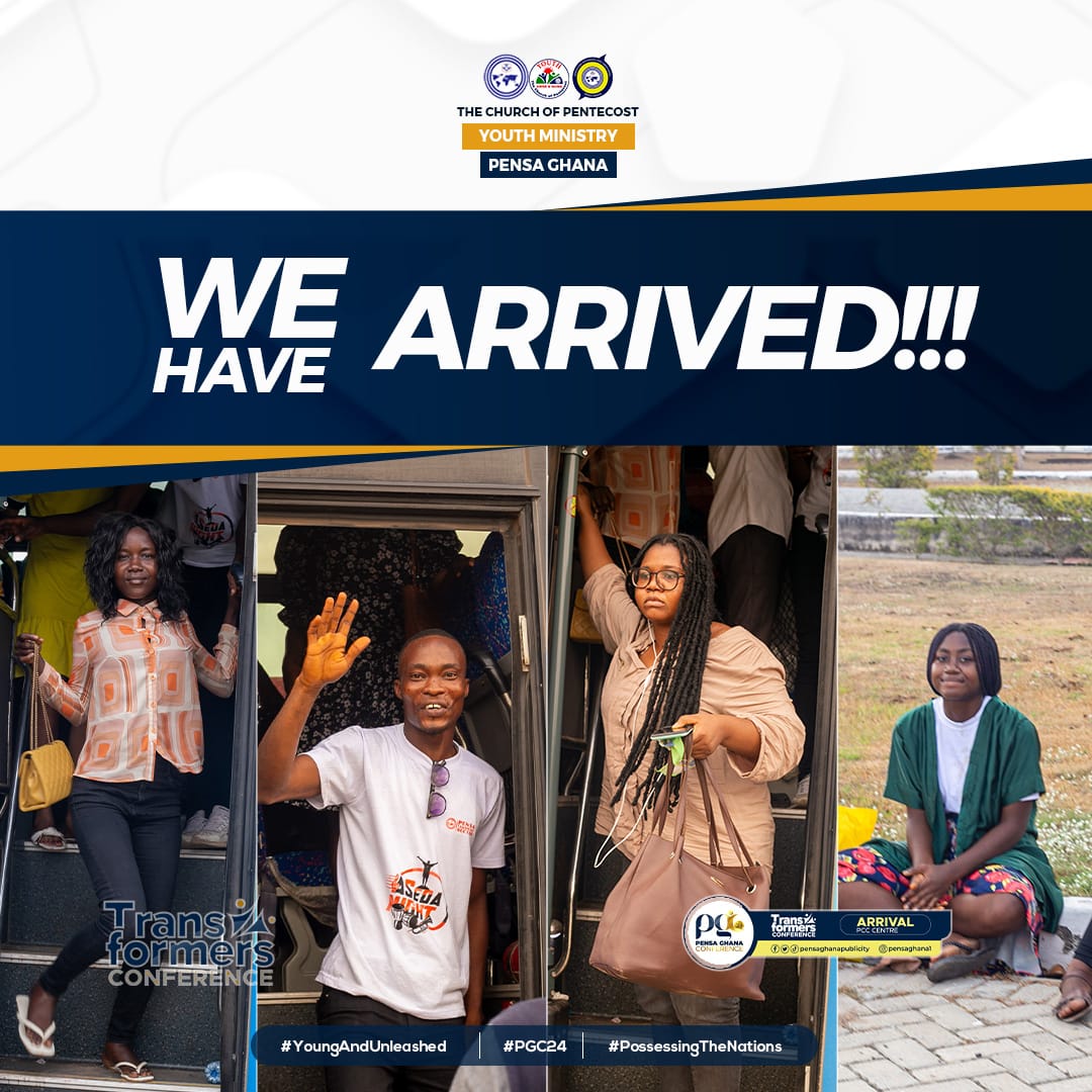 pensaghana1's tweet photo. "We have arrived!".
Kindly save and repost when you arrive at either PCC, UDS or KNUST for the Transformers Conference 2024.

#PGC24  | #TransformersConference |  #YoungAndUnleashed | #PossessingTheNations https://t.co/Oj6f1Dcyms